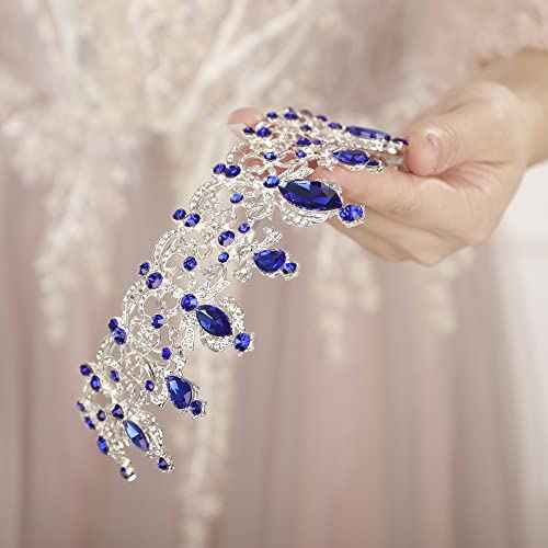 JWICOS Tiara and Crown for Women and Girls Crystal Headbands Tiara Queen Crown Hair Accessories for Birthday Bride Bridesmaid Wedding Prom Halloween Costume Christmas