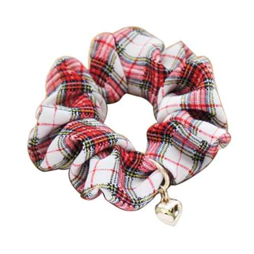 Fashionable Elegant Scrunchies - Christmas Pearl Head Flower Hair Ties - Christmas Gift Satin Fabric Hair Accessories