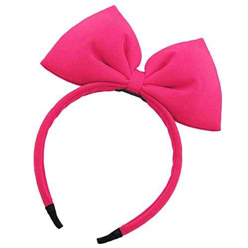 YAXAMING Bowknot Headband, Big Bow Hairband for Women - Halloween, Christmas Party Decoration, Cosplay Costume, Handmade Headdress Headpiece Hair Accessories with Rose