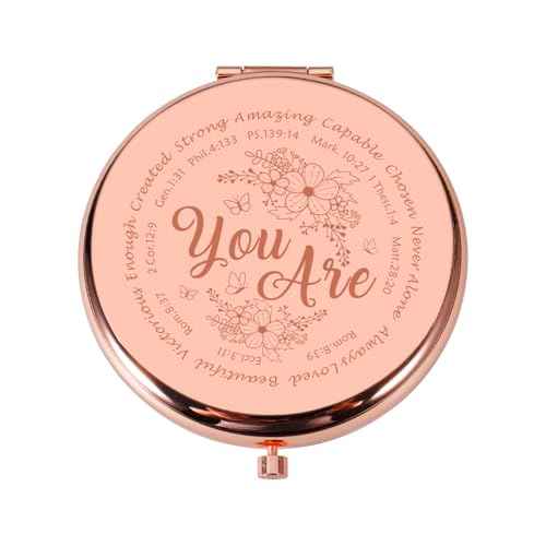 Christian Gifts for Teen Girls Women Faith, Baptism Gifts for Teen Girl, Confirmation Gift Compact Mirror for Teenage Girls Girlfriend Wife Friend Daughter, Pocket Mirror for Women Christmas Baptisms