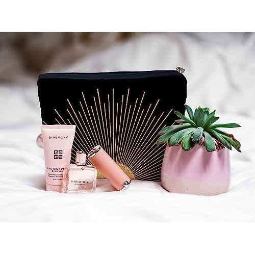 Ayxvt Abstract Boho Gold Sun Sunrise Sunset Sunshine Sunray Cosmetic Bag Decorative Women's Makeup Bag Zipper Pouch Travel Toiletry,Boho Gifts for Women Girls