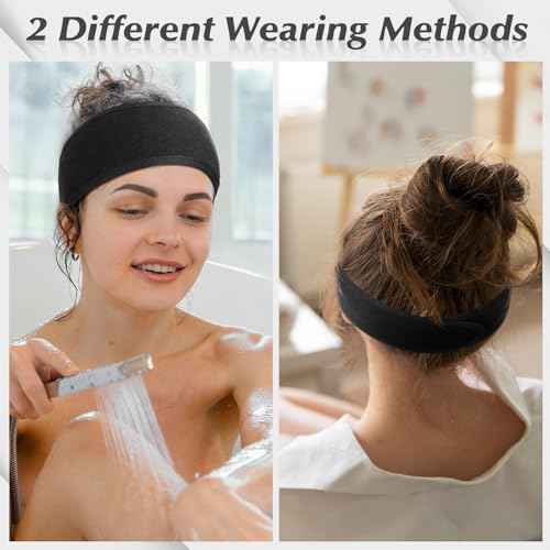 obeoby 4 Pack Spa Facial Headbands for Women, Adjustable Face Wash Headband Make Up Wrap Head Stocking Stuffers for Women Girls