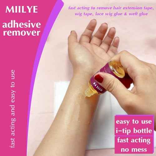 MIILYE Wig Glue for Front Lace Wig Install Kit with Adhesive Remover, Melting Band, Stocking Caps, Strong Hold Lace Front Glue, Invisible Bond Hair Adhesive, White