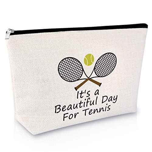 Tennis Lovers Gifts Makeup Bag Inspirational Gifts for Tennis Girl Player Cosmetic Bag Team Presents for Her Funny Birthday Christmas Graduation Presents for Daughter Niece Travel Cosmetic Pouch