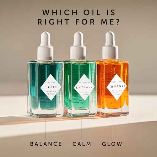 HERBIVORE Emerald Facial Oil | Hydrating, Glowing, Calming & Moisturizing Facial Oil with Ashwagandha & Squalane, Plant-based, Vegan, Non-Comedogenic