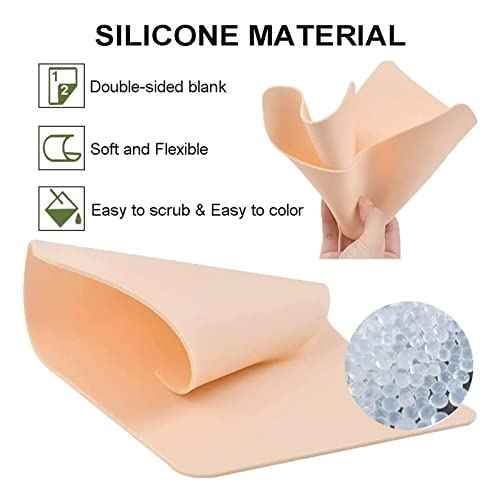 Blank Tattoo Practice Skin - Romlon 20Pcs Tattoo Skin Practice 8'' x 6'' Double Sides Tattoo Skin Microblading Eyebrow Fake Skin for Tattoo for Beginners and Experienced Artists Tattoo Supplies