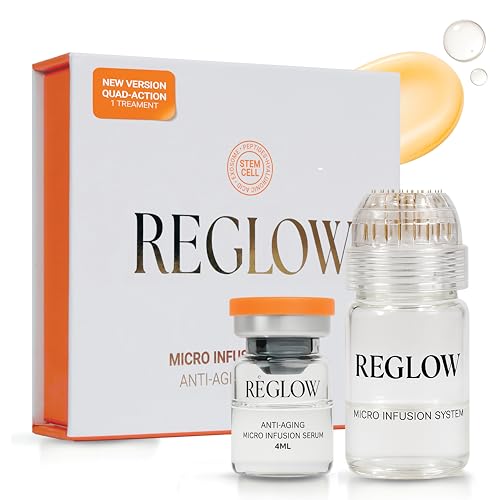 ReGlow Micro-Infusion with Quadra-Action Exosome & Stem Cell Serum for Face, Facial Treatment for Radiance, Smoother and Firmer-Looking Skin for All Skin Types, 1 Treatment 4ml
