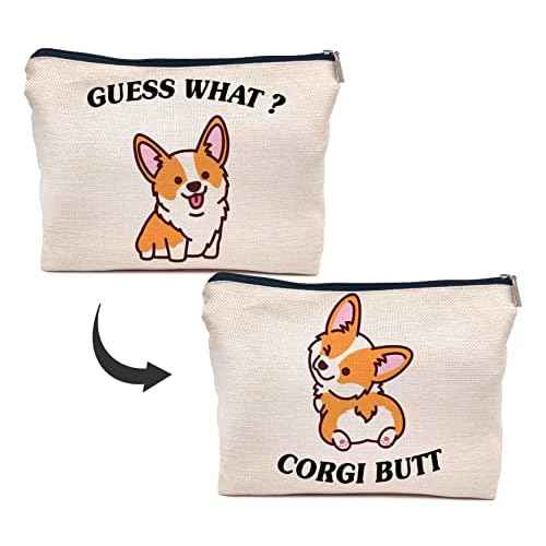 IWXYI Corgi Dog Make up Bag,Corgi Gifts For Corgi Lovers,Cute Corgi Make up Bag,Corgi Gifts