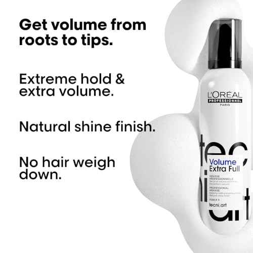 L'Or?al Professionnel Paris Full Volume Extra - Styling Mousse For All Hair Types, Provides Strong Hold