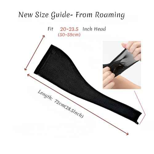Roaming Hair Weave Sleeve for Locs ? Extra Long Hairsleeve for Braids, Dreadlocks & Twists ? Breathable Loc Sleeve for Women ? Stretchy, Reusable, Lightweight Hair & Wig Cap (Black)