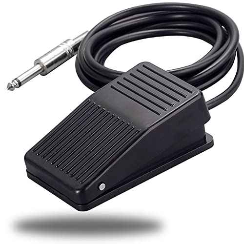LEEYUKA Tattoo Foot Pedal - Plastic Tattoo Foot Pedal Black Round Tattoo Foot Switch for Tattoo Machine Tattoo Power Supply Tattoo Supplies