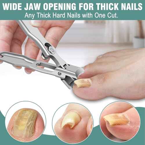 Stocking Stuffers 2025, Toenail Clippers for Thick Toenails for Seniors - Wide Jaw Nail Clippers for Men & 360 Degree Rotary Toenail Clippers for Seniors, Christmas Xmas Presents Gifts for Adults