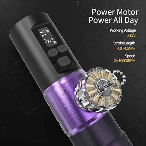 YILONG Tattoo Gun Kit - Tattoo Machine with 1500 mAh Capacity Power Supply, Tattoo Pen Kits for Beginners, Tattoo Supplies 10Pcs Cartridge Needles, 5Pcs Transfer Papers and 3mm Practice Skin