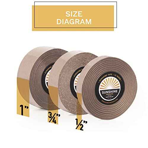 Lace Front Hold Wig Adhesive Tape Roll, Hair Replacement Toupee Tape (1" x 12 yds)