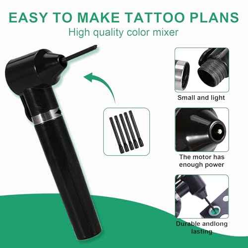 KVM Tattoo Skull Ink cup Kit 46 Pcs Tattoo Kit 20 Skull Ink Cups 10Pcs Transfer Paper 5pcs Tattoo Skin
