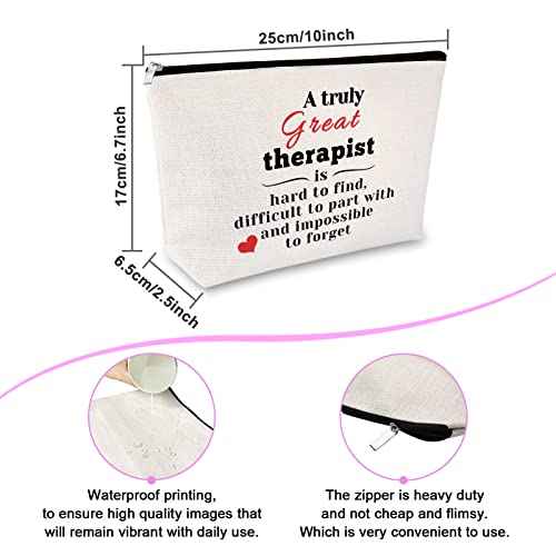 Sfodiary Therapist Appreciation Gift Makeup Bag Psychology Therapist Cosmetic Bag Speech Therapy Gift for Women Travel Cosmetic Pouch Birthday Christmas Thanksgiving Present