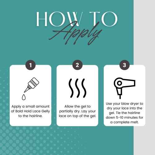 The Hair Diagram - Bold Hold Lace Gelly - Glueless - Temporary Daily Hold for Lace Front Wigs and Hair Systems - Styling Agent for Baby Hairs - Non Toxic - Alcohol Free - Water Based Formula - 6oz