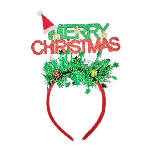 Merry Christmas Headbands Christmas Hat Hair Band Xmas Headdress, Snow White Headbands Xmas Hair Hoop Red Green Head Bopper, Santa Headpieces Princess Headwear For Women Girls