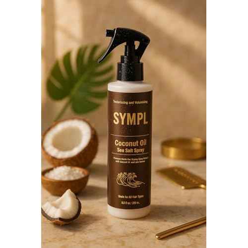 SYMPL Sea Salt Spray Coconut Oil Beach Wave Sea Salt Mist Spray - Light Mist Gives Hair Soft Beachy Waves Without Stiffness | Creates Volume | Long Lasting finish
