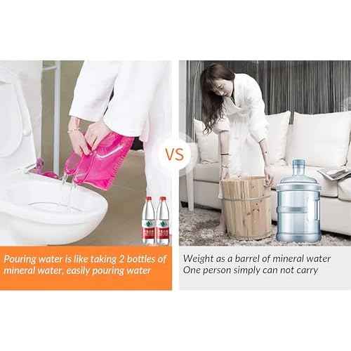 Movable Foot Soaker, Portable Feet Soaking Tub Massage Foot Bath Shoes, Bath Massager Basin Pedicure Feet Spa Shoes for Thermal Massage to Promote Blood Circulation (Medium, Blue)