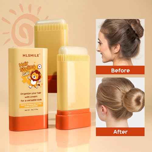 Hair Wax Stick for Baby Styling, 2-in-1 Design with Built-in Comb, Slick,for Kids Waxes, Moisturizing, Non-Greasy, Easy to Use, Compact and Portable