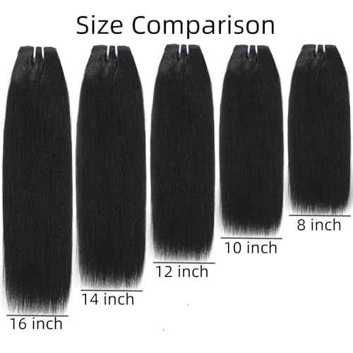 10 inch 12 inch short hair bundles 10A Brazilian Straight Virgin Hair 4 Bundles Straight Hair 100% Unprocessed Straight Human Hair