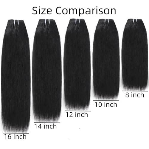 10 inch 12 inch with 12 inch closure Short Human Hair Bundles Natural Color 4 Bundles With Closure 10A Brazilian Virgin Hair 100% Unprocessed Straight Human Hair Bundles