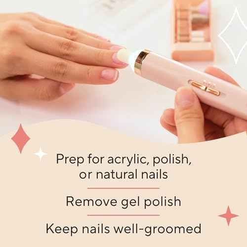Finishing Touch Flawless Salon Nails Kit, Electronic Nail File and Full Manicure and Pedicure Tool