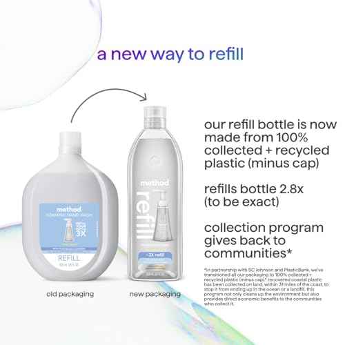 Method Foaming Hand Soap, Refill, Sweet Water, Recyclable Bottle, 28 oz, (Pack of 1) (Packaging May Vary)
