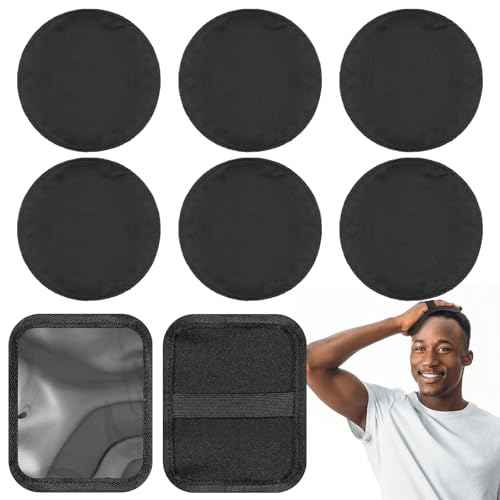 6 Pcs 4.5 Inch Crown Patch for Waves 360 Waver's Compression Rapid Waver's Crown with 1 Pcs Waves Training Pad(Black)