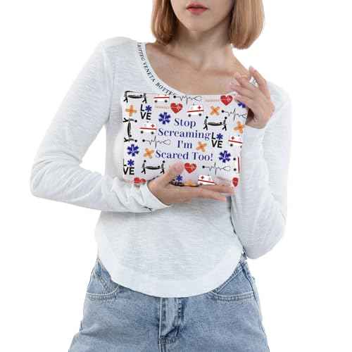 JNIAP EMT Cosmetic Makeup Bag Paramedic Gifts Stop Screaming I'm Scared Too Emergency Medical Technician Gifts (Stop Screaming)
