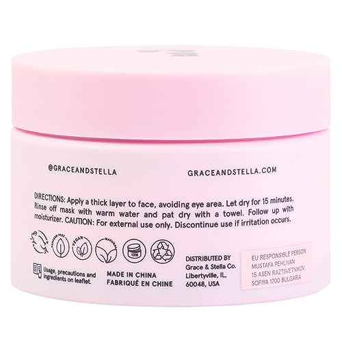 grace & stella Dead Sea Mud Mask (120ml) - Vegan Detox Dead Sea Mask - Mud Masks For Face And Body Mask - Mud Face Mask For Oily Acne, Blackheads