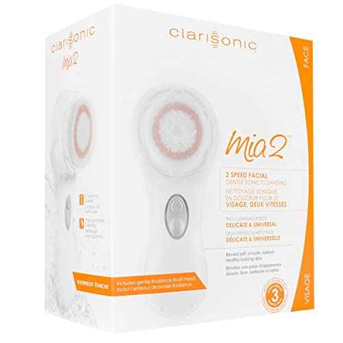 Clarisonic Mia 2 Facial Cleansing Brush, Sonic System, 2-Speed, 2025 (White)