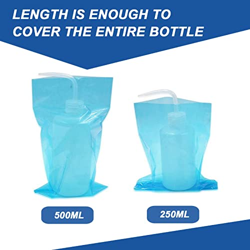 Wash Bottle Bags 250pcs Tattoo Wash Bottle Covers Blue Squeeze Bottles Sleeves Bag Cleaning Tattoo Bottles Bags for Tattoos Supplies Tattoos Kits