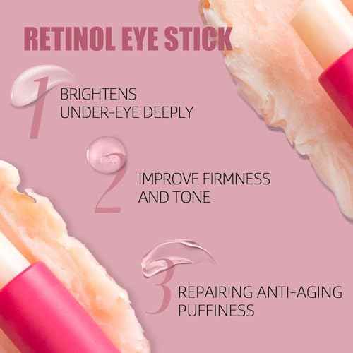 Soulight Retinol Eye Stick, Anti-Aging Eye Cream, Skincare for Wrinkles, Dark Circles, Puffiness - Retinol Eye Balm Moisturizes, Softens & Nourish Skin