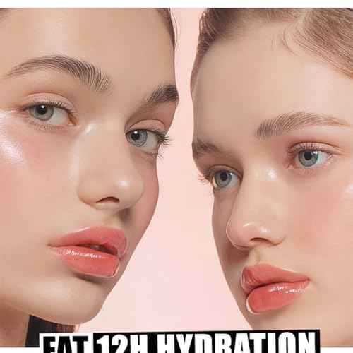Hydrating Lip Oil, Big Brush Head Lip Glaze Shiny Transparent Lip Glow Oil, Nourishing & Non-sticky Long Lasting Fresh Clear Smooth Lip Care Plumping Lip Oil (Set A+B)