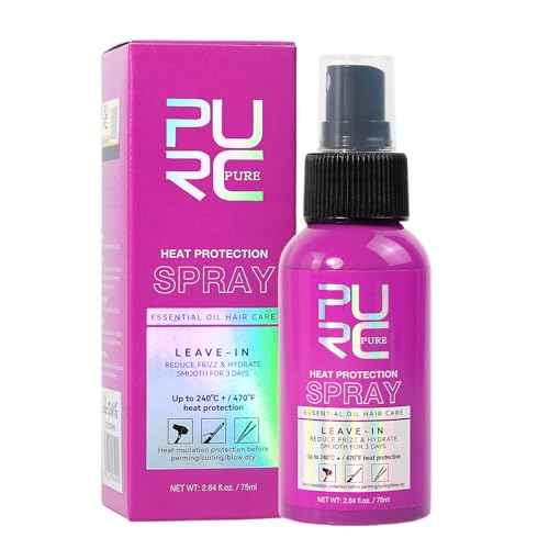 PURC Heat Protectant Spray Coconut Oil Frizz Control & Shine for All Hair Types Thermal Protection up to 470¡ÆF Hair Care