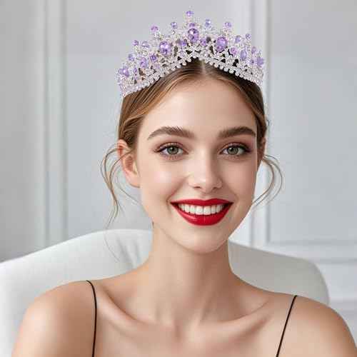 Kamirola - Queen Crown and Tiara Princess Crown for Women and Girls Crystal Headbands for Bridal, Wedding Gothic Halloween Costumes for Women Prom Christmas Halloween Birthday Prom Pageant Party£¨TR23£©