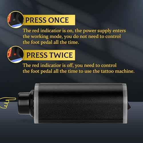 ATOMUS Tattoo Power Supply with Wireless Tattoo Pedal Colorful Light Power Cable for Tattoo Machine Pen Liner and Shader (Gold)