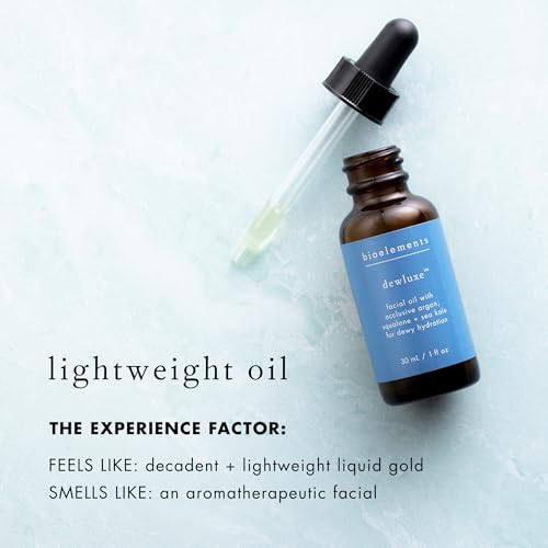 Bioelements Dewluxe - 1 fl oz - Lightweight Face Oil - Hydrates Skin & Diminishes Fine Lines - For Combination & Dry Skin - Vegan, Gluten Free - Never Tested on Animals