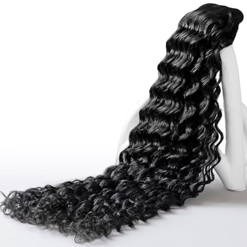 TRIIPPY Deep Wave Bundles Human Hair,Curly Single Bundle by 100% Raw Cambodian Human Hair,Triple The Lifespan Over Regular Virgin Hair Bundle,No.1 Raw Hair Brand On Amazon(14 Inch,Natural Color)
