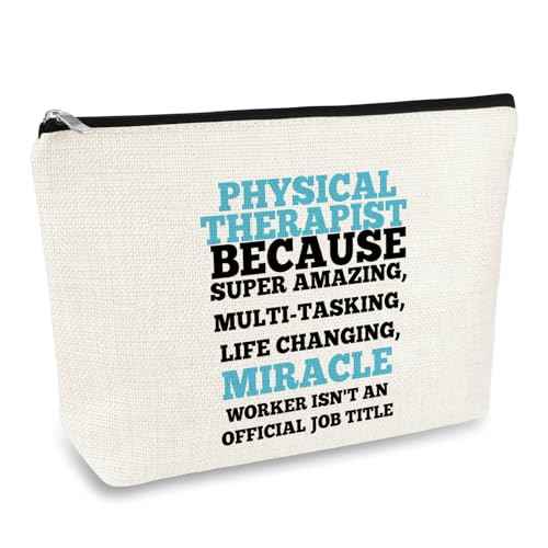 Physical Therapist Gift for Women Cosmetic Bag Physical Therapist Appreciation Gifts PT PTA Gift Physical Therapy Makeup Bag Thank You Gift for Physical Therapists Assistant Christmas Birthday Gift