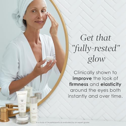 BODY FIRM Crepe Erase Flaw-Fix Eye Cream, Anti-Aging Wrinkle Cream, Supports Puffiness, Dark Circles, Wrinkles, Crepe Skin & Fine Lines, Tired Eyes, Citrus, 0.5 fl oz