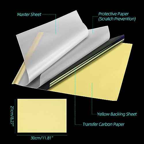 Tattoo Fake Skin Tattoo Skin Practice Kit 10Pcs Tattoo Fake Skins 20Pcs Tattoo Transfer Paper for Beginners and Artists Tattoo Supplies (3L+3M+4S Skin+20 Paper)