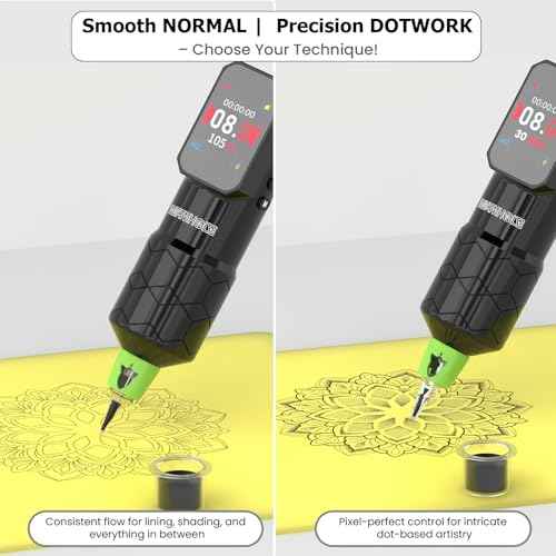 Wormhole Tattoo Gun Wireless Tattoo Kit Xtreme Tattoo Ink with 1500mAh Battery Aluminum Alloy Smart Tattoo Machine Professional Complete Pen Kit for Artist WTK354