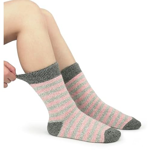 BomKinta Women Thermal Socks - Thick Boot Sock Warm Winter Crew Socks - Cozy Soft Christmas Socks Size 5-10