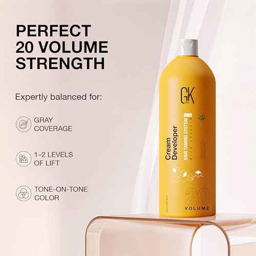GK HAIR Vegan Professional Hair Creme 20 Volume Developer 33.8 Fl Oz for Hair Coloring Bleach - High-Performance Long Lasting Semi-Permanent Hair Color Toner Dye