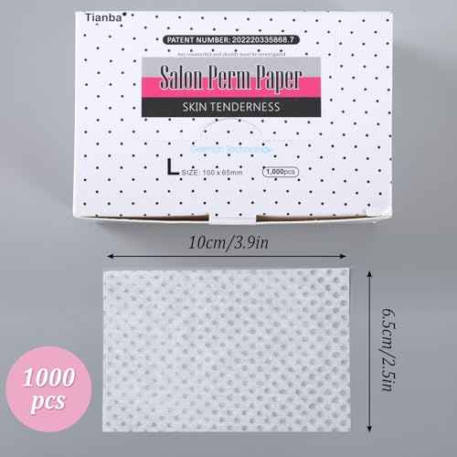 1000 Sheets Disposable Salon Perm Paper Breathable Hair Perm Paper 3.9 ¡¿ 2.5 inches Regular Perms End Home Salon Tool for Hair Shop Professional Stylist For Hot Cold Curling Styling
