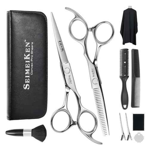 Hair Cutting Scissors Kit ? 10PCS Professional Hair Shears Set - 6.0 Inch Haircut Scissors - Hairdressing Shears Thinning Scissors for Salon & Home Use