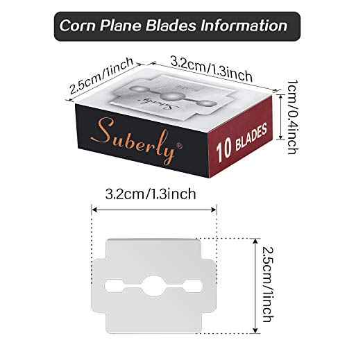 50 Pieces Callus Shaver Replacement Blades Corn Plane Stainless Steel Blades for Removing Callus Foot Care and Pedicure Tools